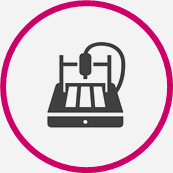 Icon mit Textilmaschine