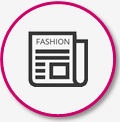 Icon mit Zeitung, auf der "Fashion" steht